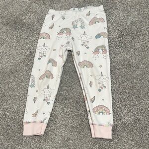 Noomie pajama bottoms only 3T rainbows hearts‎ stars 100% pima cotton